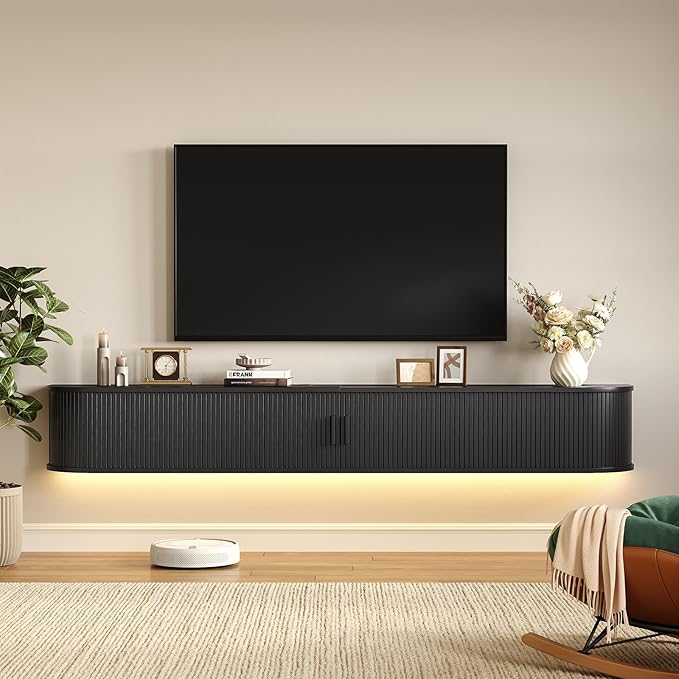 80" Floating TV Stand with Power Outlet