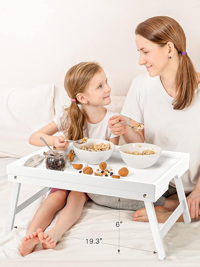 Bamboo Bed Tray for Breakfast, Snack Table