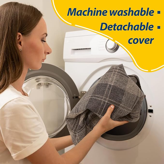AAAAAcessories D-Shaped Chair Cushions, Machine-Washable Cover