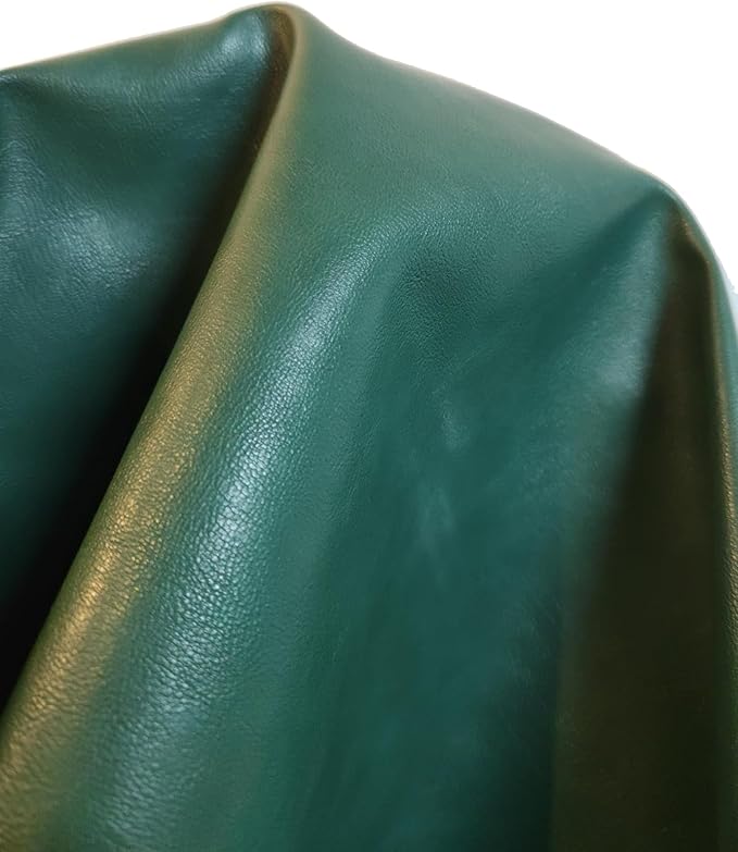 NAT Leathers | Hunter Green Soft Faux Vegan Leather PU | 4 Yards Cut by The