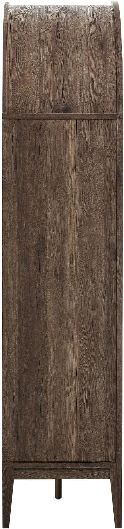 Modway Nolan Tall Arched Storage Display Cabinet in Dark Walnut