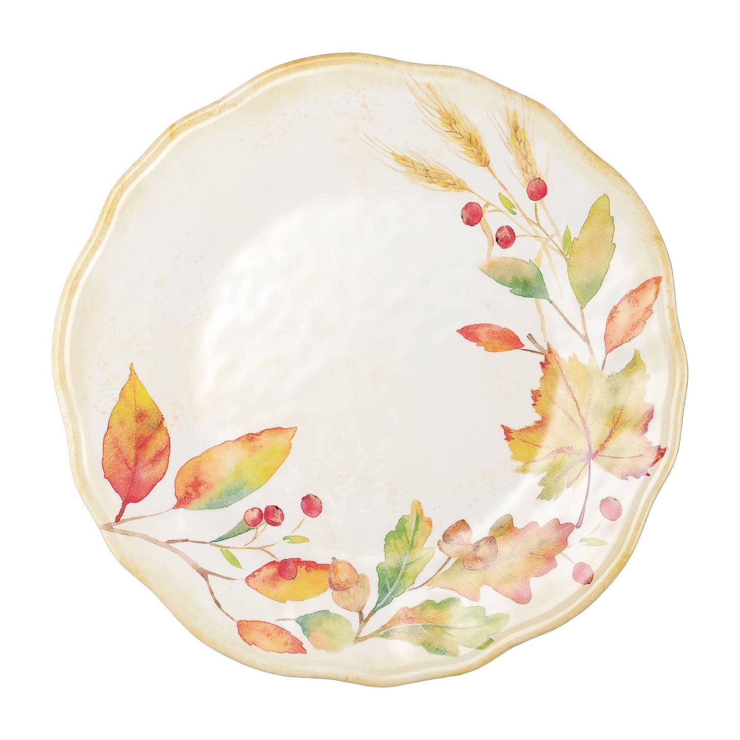 UPware 12 Piece Pumpkin Melamine Dinnerware Sets, Outdoor Dishes Set, Plates and Bowls Sets, Autumn Thanksgiving Decorations, Service for 4, Orange