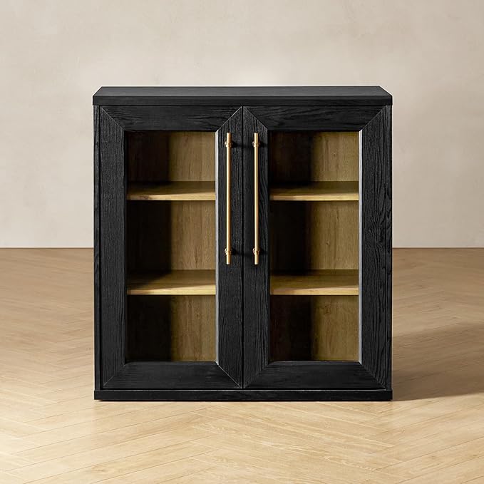 mopio Blake Storage Cabinet, Small Modular Accent Display Sideboard Buffet