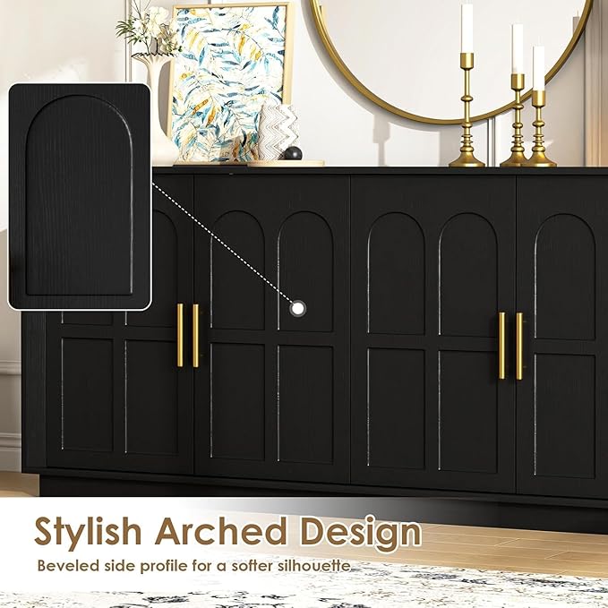 67'' Modern TV Stand for TVs up to 75'', Modern Long Media Console