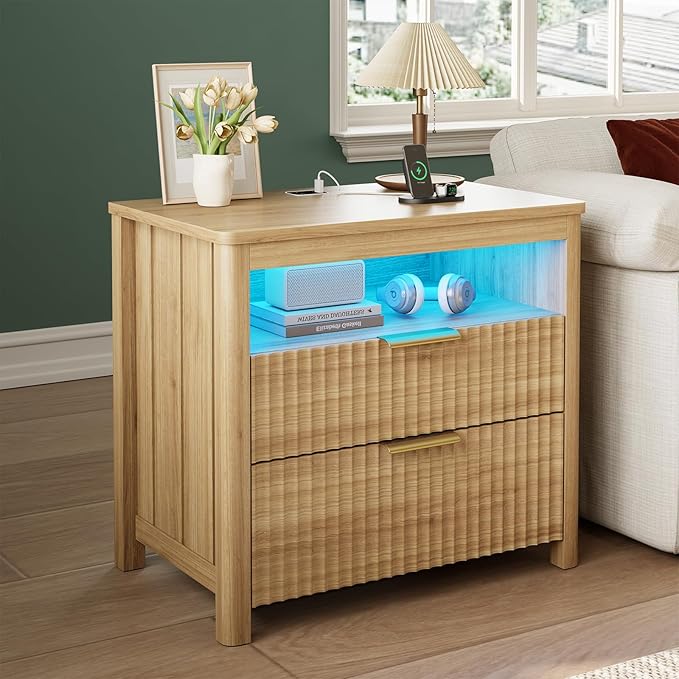 WOOVIVS End Table Set of 2