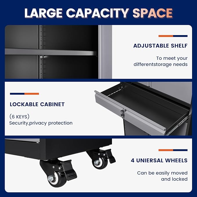 Yizosh Metal Garage Storage Cabinet