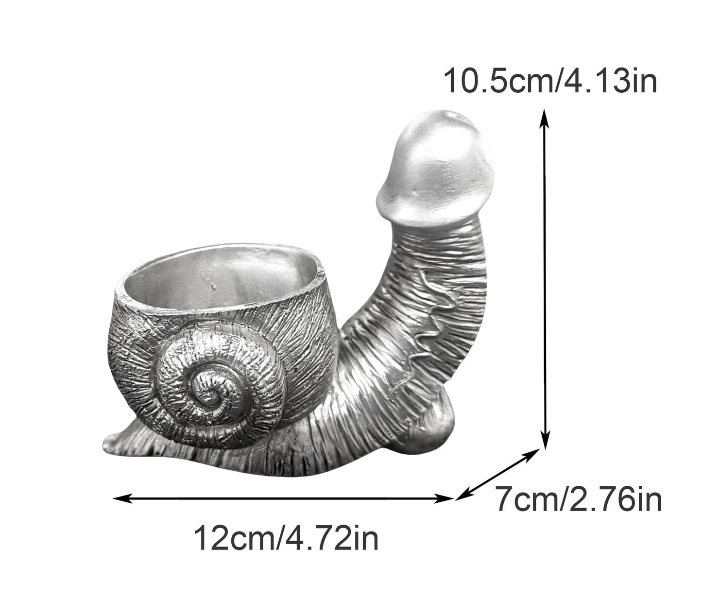 Qywwss Snail Planter, Unique Flower Pot for Succulent Plants, Retro Indoor & Outdoor Plants Garden Decoration Mini Resin Turtle Statue Fun Planter (Bend)