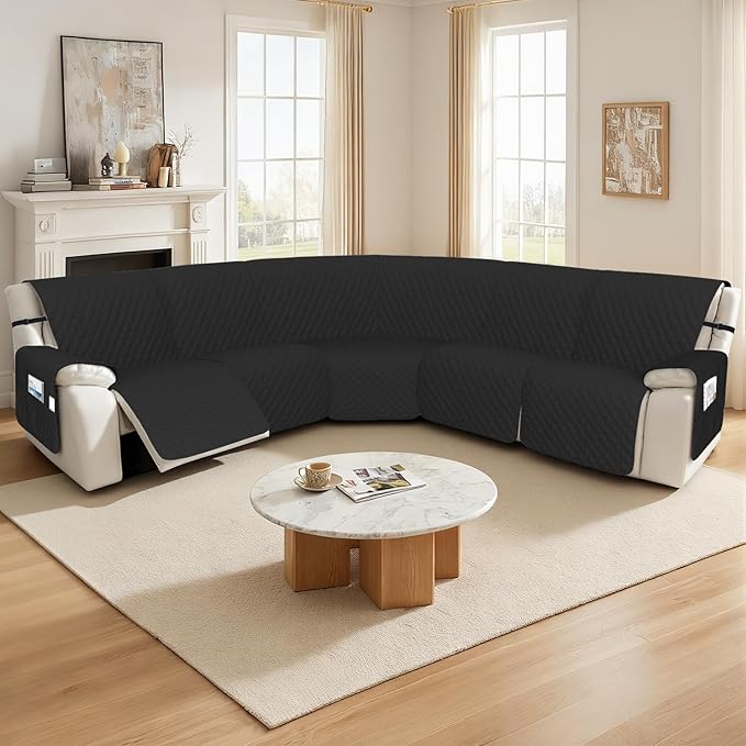 Arfntevss Recliner Sectional Couch Covers 1OO% Waterproof L Shape Sofa Cover
