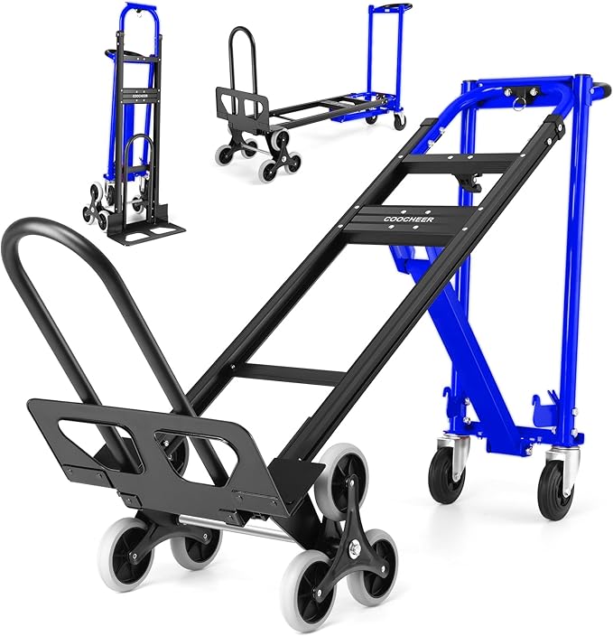4-in-1 Hand Truck Dolly Heavy Duty Industrial Convertible, 1000 LBS Stair