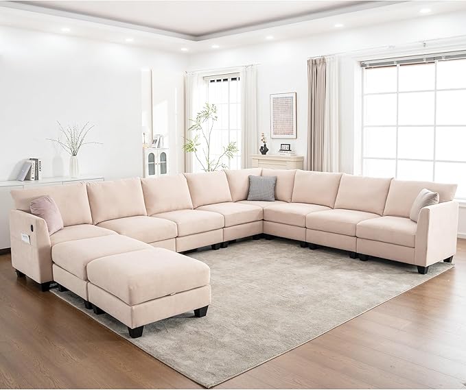 150.4" Large Sectional Couches for Living Room, 8 Seater L Shaped Modular