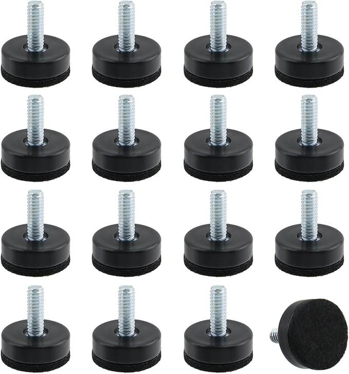 KUMGROT 1/4 Inch Furniture Leg Risers, Table Leg ExtendersWith Black Felt Pads