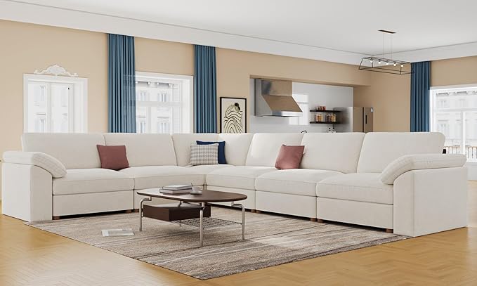 EASE MOOSE Oversized L Shape Sectional Couch, Extra Large Deep seat Sectional
