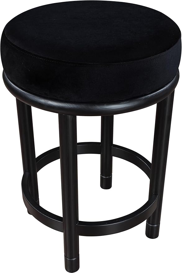 Meridian Furniture 977Black-C Monette Collection Art Deco Counter Stool