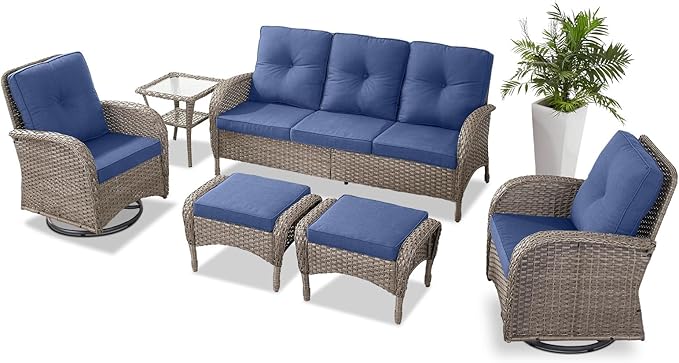 Belord 6 Pieces Wicker Patio Furniture Set