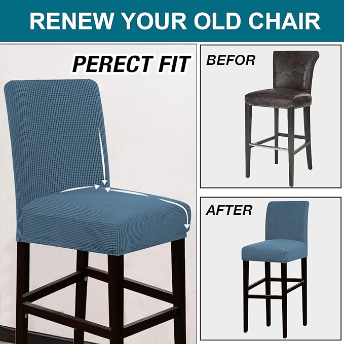 Turquoize Stretch Bar Stool Cover Counter Stool Pub Chair Slipcover