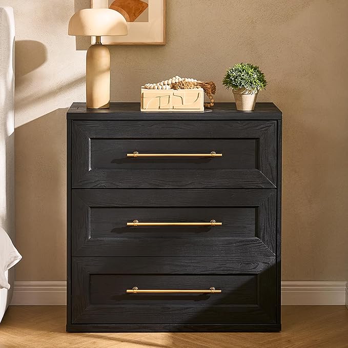 mopio Blake 3 Drawer Dresser for Bedroom, Chest of Drawers, Wood Dresser