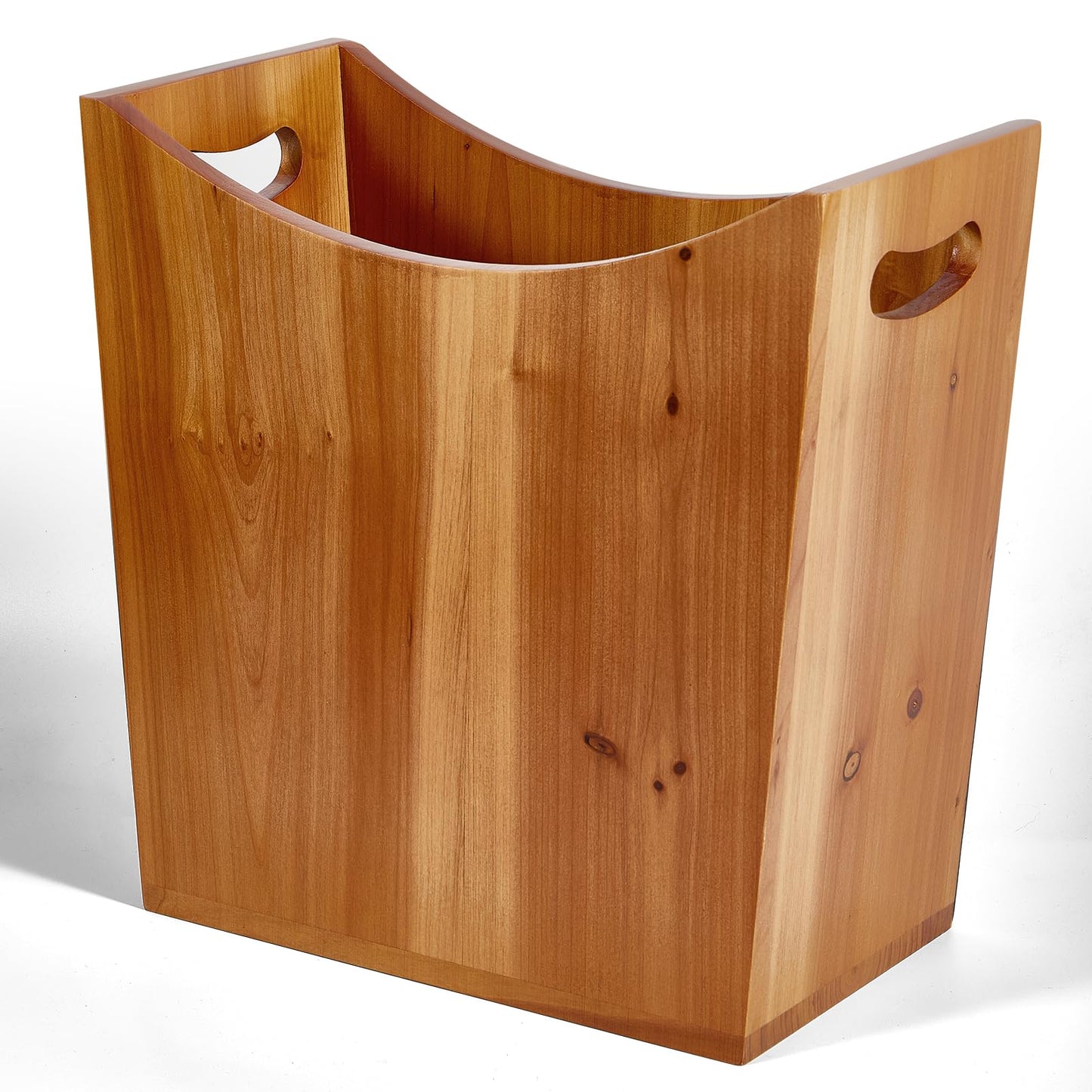 Tenavo 3 Gallons Wooden Bin Wastebasket, Small Trash Can, Decorative Bathroom Trash Can, Waste Basket for Bedroom, Office Garbage Can, Wood Bathroom Accessories