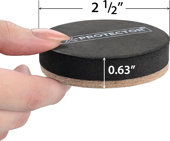 Felt Furniture Sliders Hardwood Floors X-PROTECTOR – 24 PCS 2 1/2 inch