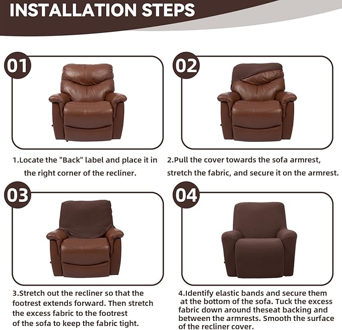 Cupuamon Recliner Chair Covers, Lazy Boy Recliner Covers Stretch Reclining