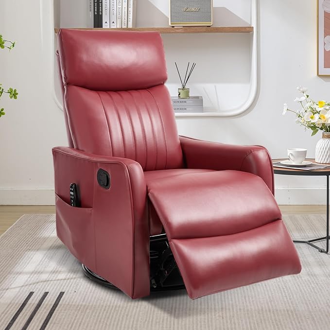 Trustyue Swivel Rocker Recliner Chair, 360° Swivel Recliner