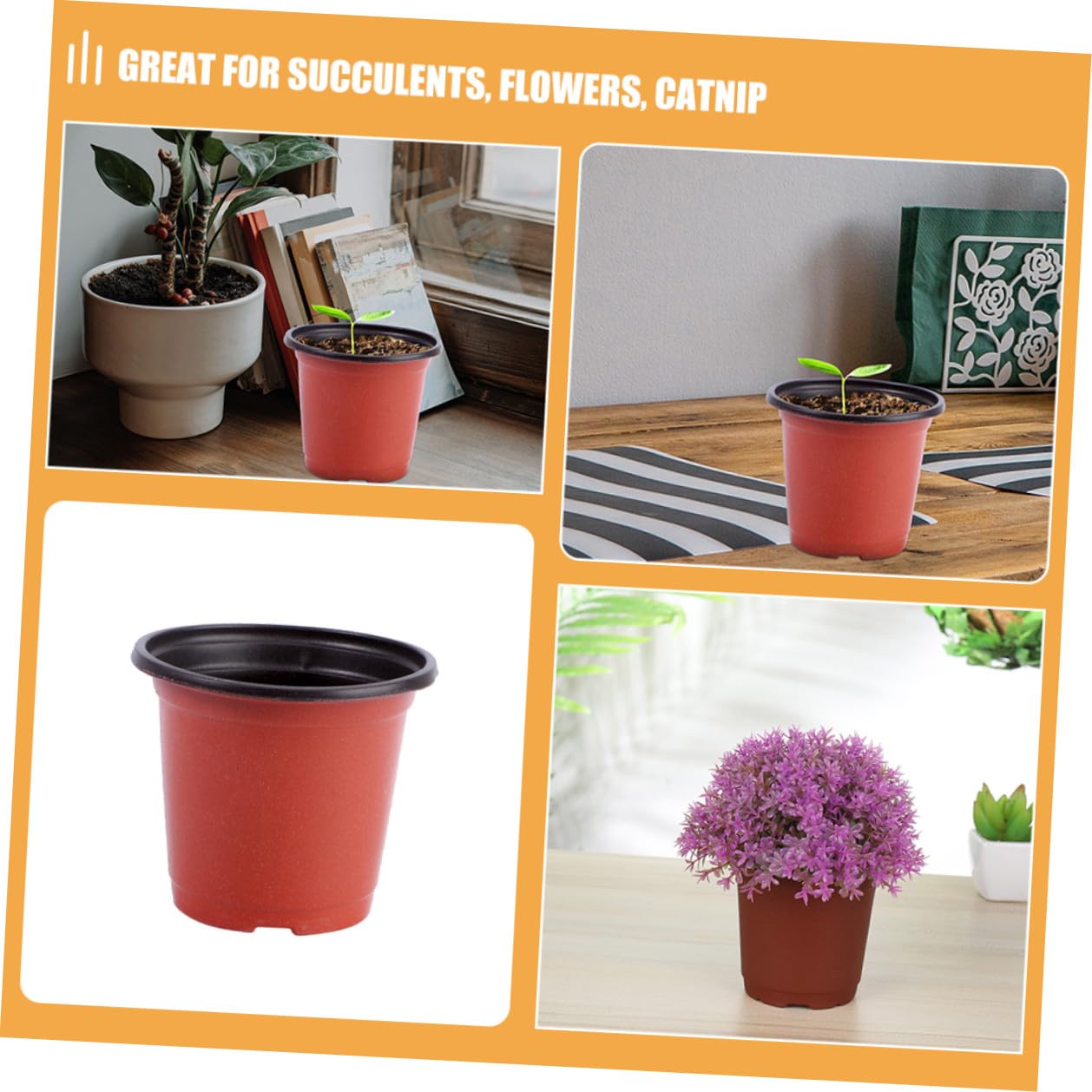 FONDOTIN 120pcs Seedling Nursery Pots with Drainage, Dual-Color Plastic Planting Cups for Strawberry Cuttings, Small Breathable Garden Containers for Seed Starting and Transplanting