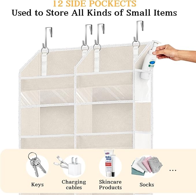 Ofiray-home Over the Door Organizer 6 Tiers, Extra Large Behind Door Storage of