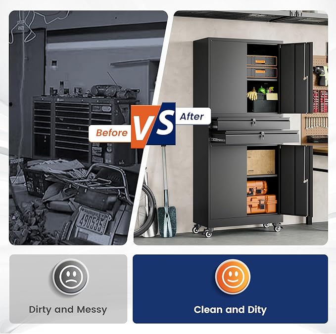Yizosh Metal Garage Storage Cabinet