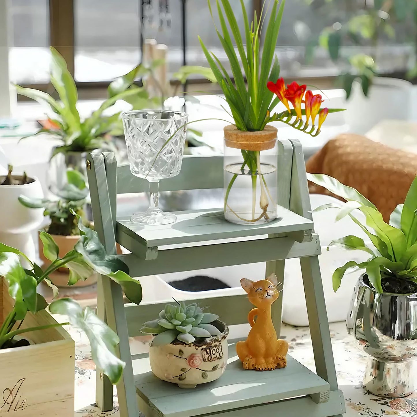wangsdjy Separated Desktop Glass Flower Vases - Ideal Plants Propagation Stations for Living Room, Bedroom Decoration,Home Decor (4)