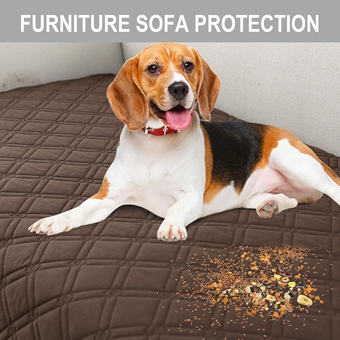 Genina L Shape Couch Cover, Sectional Couch Chaise Covers, Waterproof Washable
