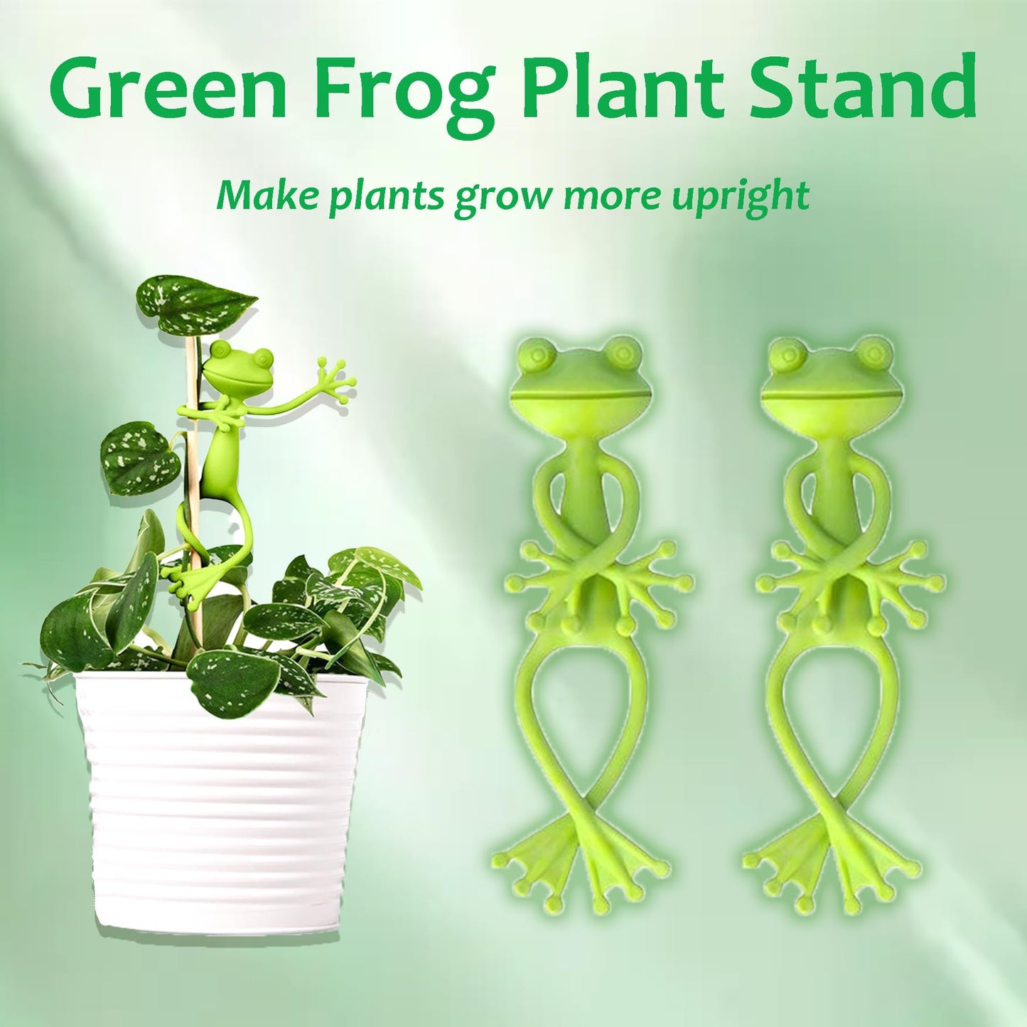 YQCBSU 2025 New Bendable Frog Moss Pole, Monstera Plant Stakes, Plant Support for Climbing Indoor Plants, Wall Clips for Potted Climbers, Plant Accessories for Gardening or Cable Management (6 Pcs)