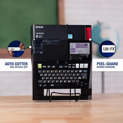 LABELWORKS Epson LW-PX750PCD Industrial Label Maker Kit - Complete Kit with Accessories, Compatible with Large Variety of Tape Types, Portable Handheld Label Printer