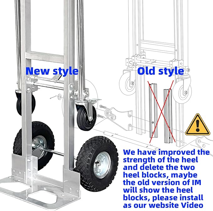 Silver Convertible Hand Truck Dolly Cart