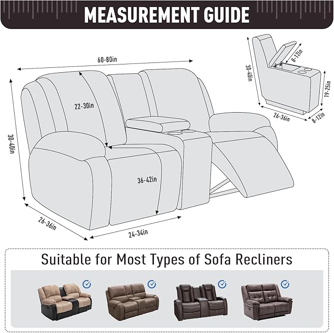 TAOCOCO Loveseat Recliner Cover