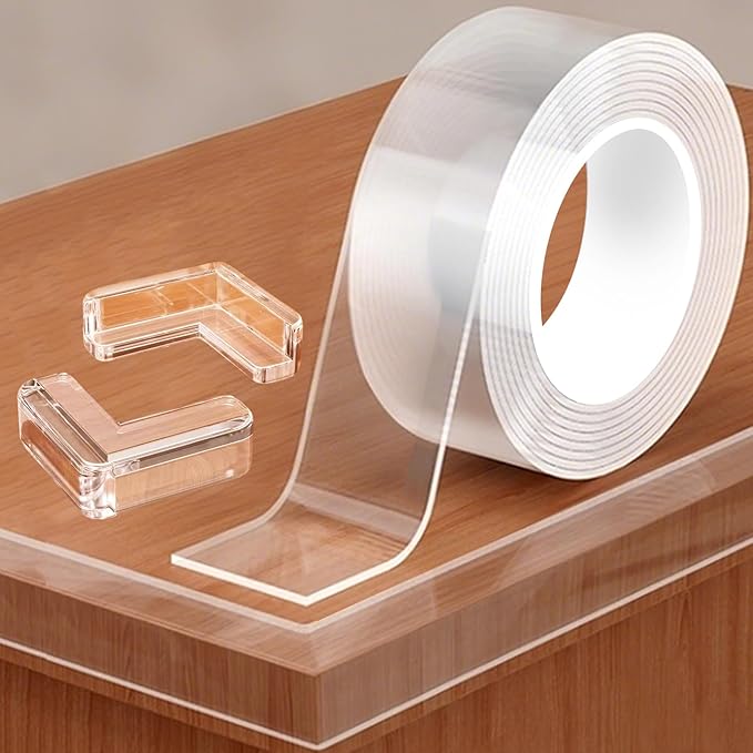 Clear Soft Corner Protectors for Furniture Strip, 1.57 in x 13.12 FT Edge Bumper