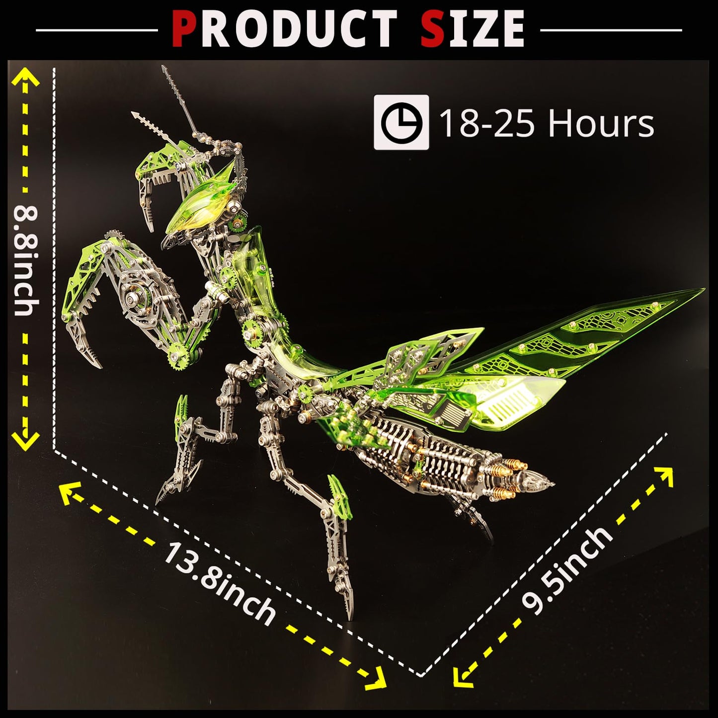 YUEZUDPO 3D Metal Puzzles for Adults, 3D Metal Model Kits to Build Difficult DIY 1000 Pieces Mechanical Building Kit for Men Women Birthday Christmas