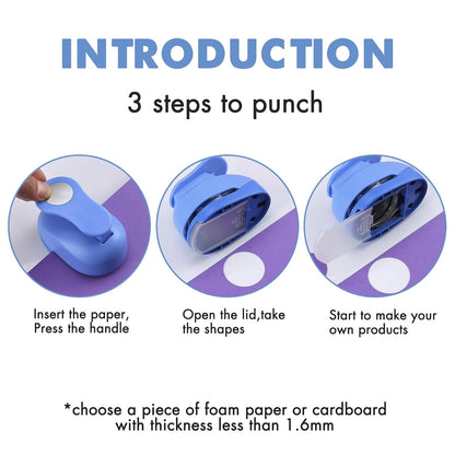LOONENG 3/8 Inch Circle Paper Punch - Create Perfect Circles for Handmade Craft Projects - Ideas for Scrapbooking, Card Making, DIY Photo Albums, Gift Tags, Homemade Confetti