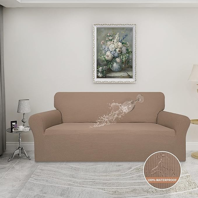Easy-Going 100% Waterproof Couch Cover, Dual Waterproof Sofa Cover, Stretch