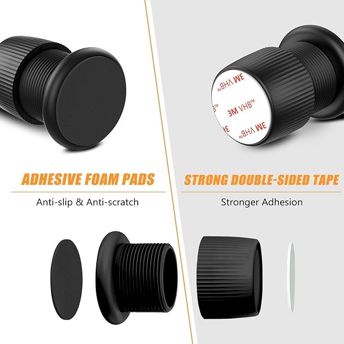 Adjustable Furniture Bed Risers, 1.6-2.6 inch Black, Durable Plastic Anti Slip