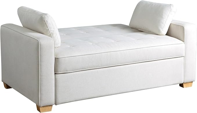 Serta Ainsley 66.5" Convertible Sleeper Loveseat, Full Size, Dreamcoil Comfort