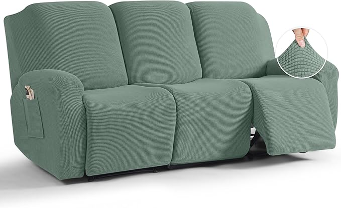 TAOCOCO Recliner Sofa Covers 8-Pieces Stretch Large Couch Covers