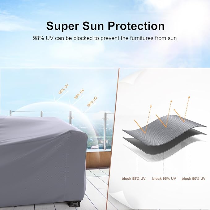 Mrrihand Heavy Duty Patio Furniture Covers, Outdoor Furniture Covers Waterproof