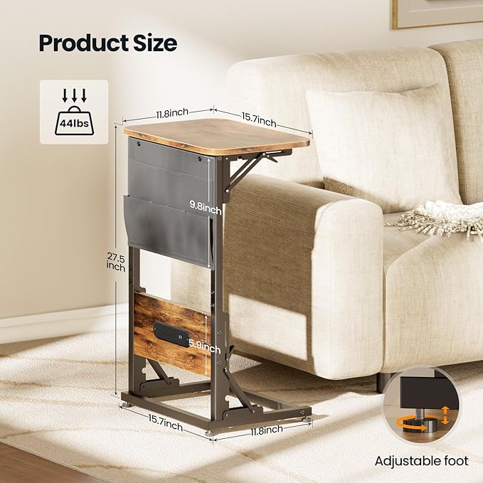 HLDIRECT C Shaped End Table