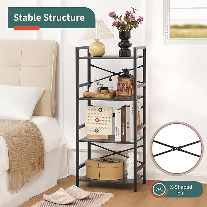 Yoobure 4 Tier Bookshelf