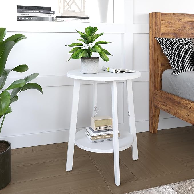 sthmec Side Table, Small Round End Table