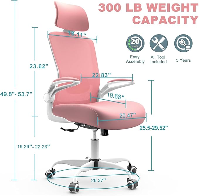 Mimoglad Office Chair, High Back Ergonomic Desk Chair