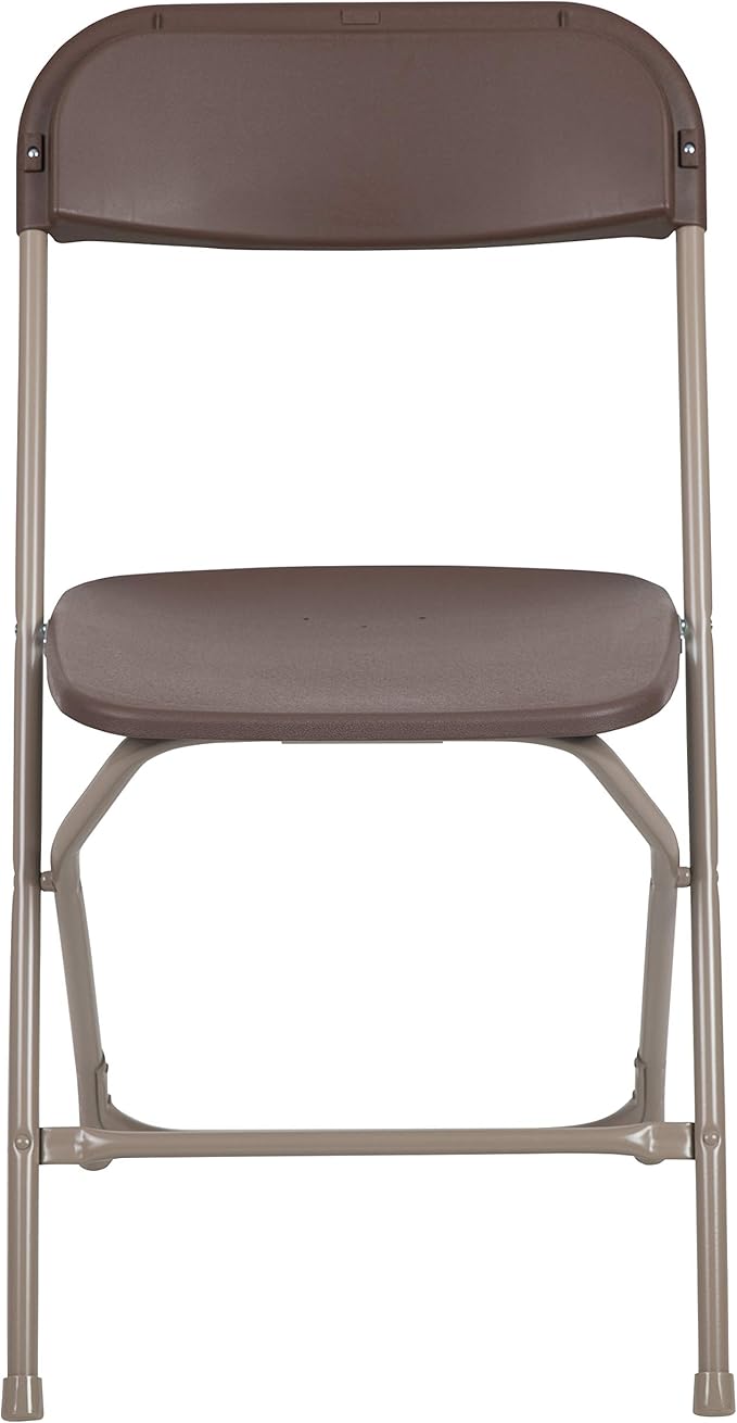 Flash Furniture Hercules Series Plastic Folding Chair Brown