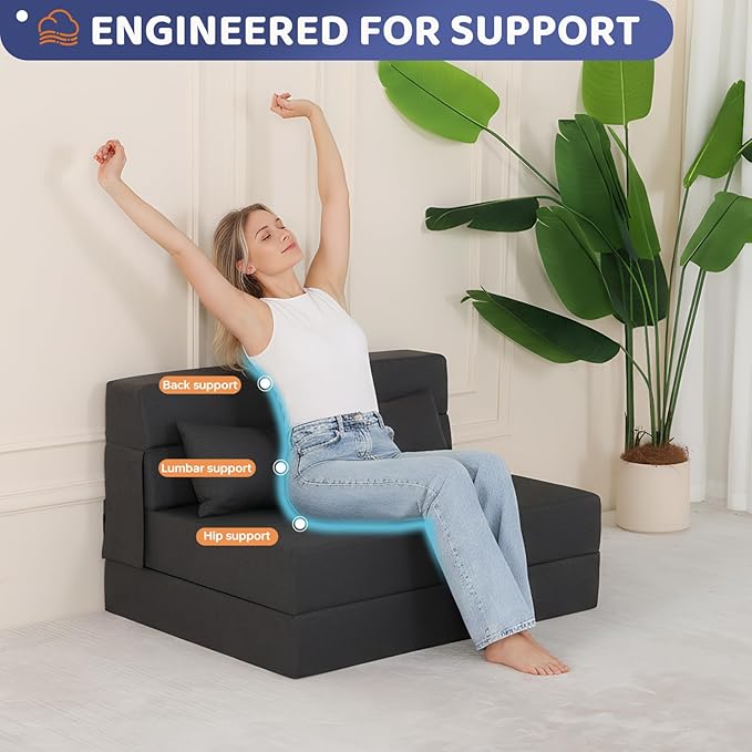 Fvkind Folding Sofa Bed, Foldable Sleeper Chair