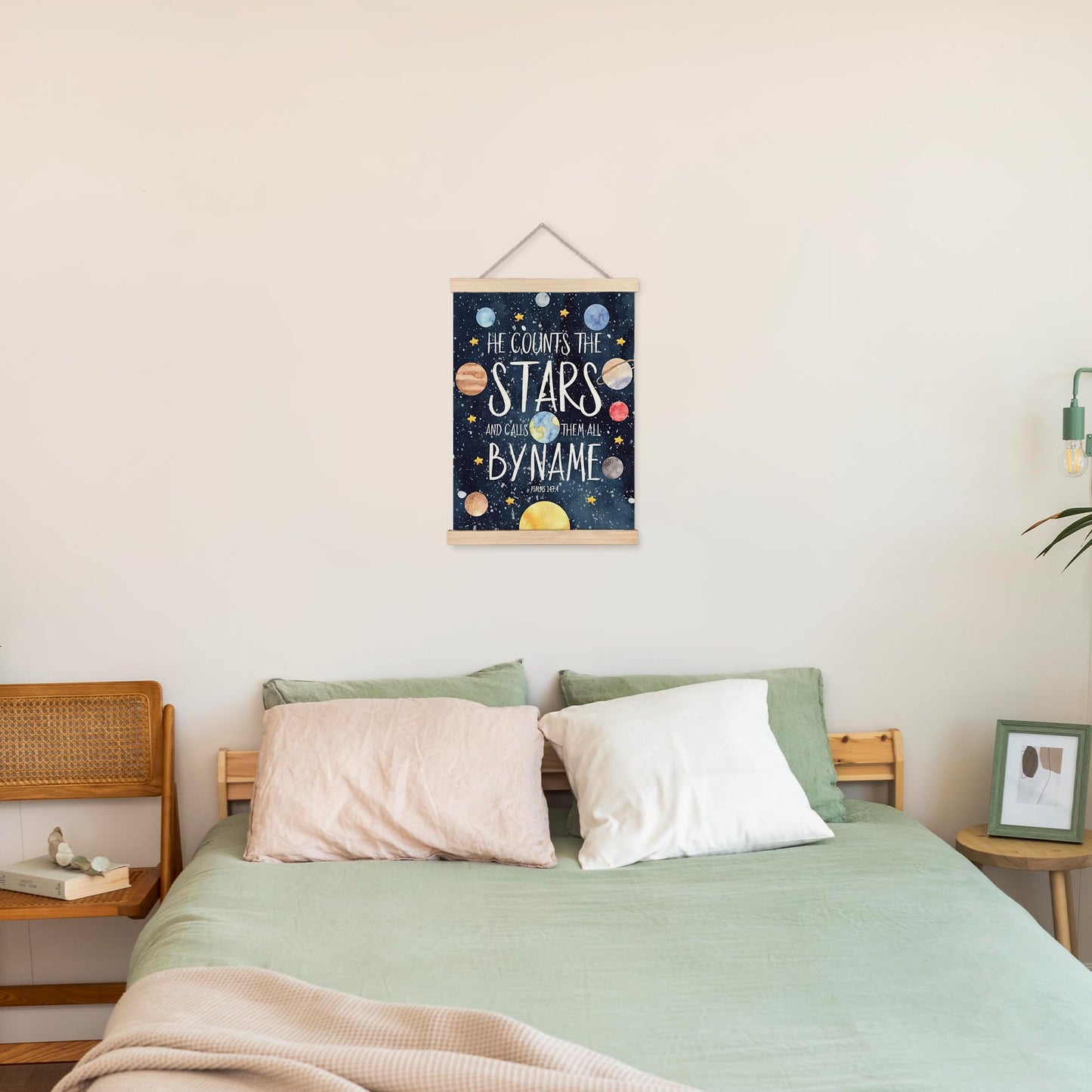 URLLUAE Solar System Poster Hanger Frame, Space Nursery Wall Art Decor,Solar System for Kids,Outer Space Room Decor for Boys Room,16x24 Inches