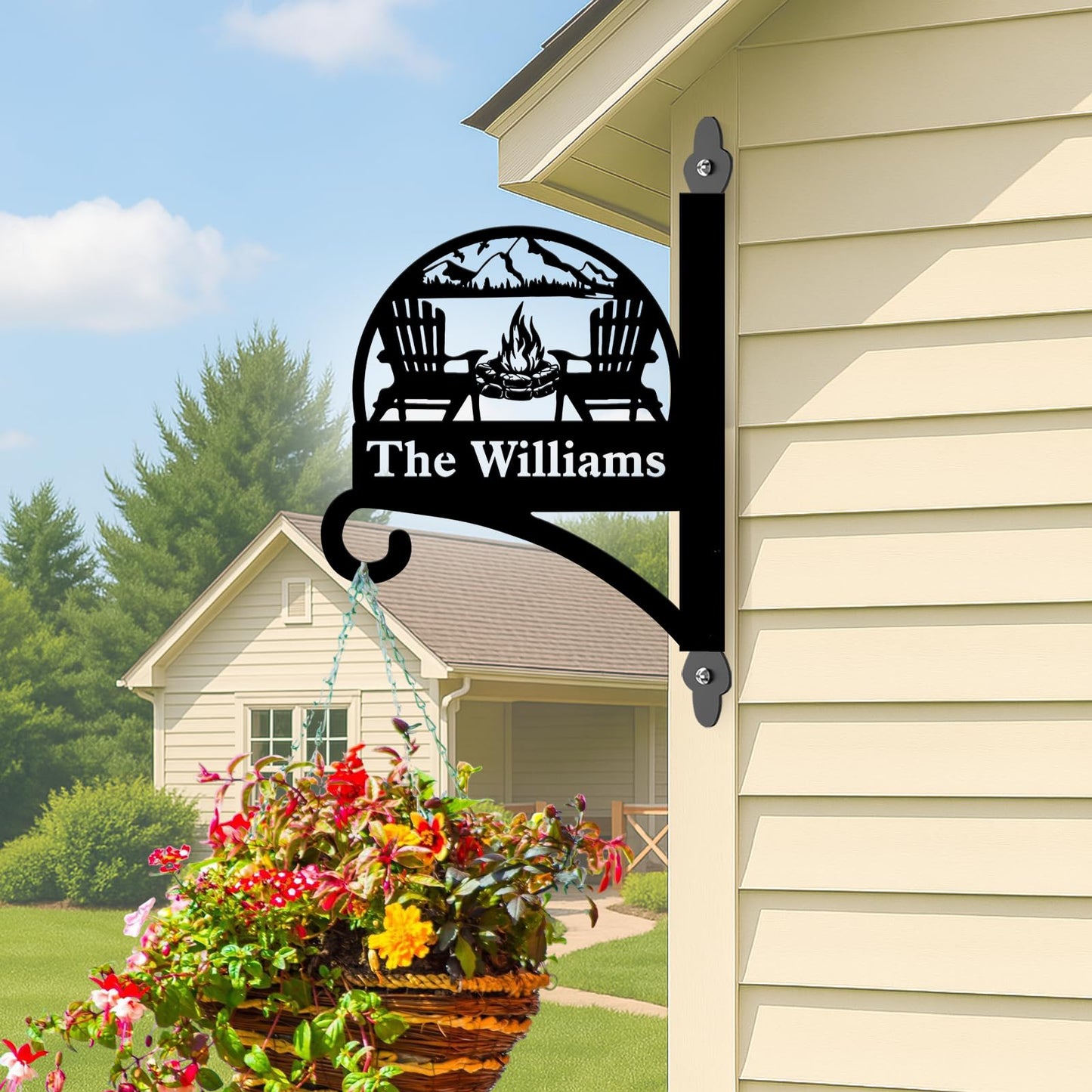 Kotagi Personalized Wall Plant Hanger Indoor Outdoor | Custom Heavy Duty Hanging Plant Brackets | Rust-Resistant Hanging Flower Lanterns Wind Chimes Brackets | Housewarming Gifts