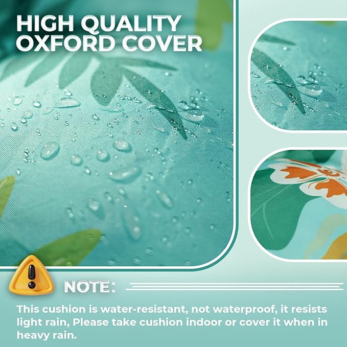 Outdoor Chaise Lounge Chair Cushion Waterproof 74.4 x 22 x 4.7 Inches Thickened